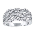 925 Sterling Silver Womens Cubic-Zirconia Infinity Fashion Ring Size 8