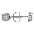 925 Sterling Silver Unisex Cubic Zirconia Kite Stud Earrings