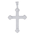 925 Sterling Silver Unisex CZ Cross Religious Charm Pendant