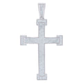 925 Sterling Silver Unisex CZ Cross Religious Charm Pendant