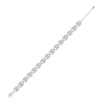 925 Sterling Silver Womens Cubic Zirconia Fancy Link Butterfly Adjustable Bracelet