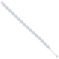 925 Sterling Silver Womens Cubic Zirconia Fancy Link Tear Drop Adjustable Bracelet