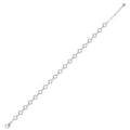 925 Sterling Silver Womens Cubic Zirconia Fancy Link Kite Adjustable Bracelet