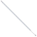 925 Sterling Silver Womens Cubic Zirconia Fancy Link Infinity Adjustable Bracelet