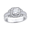 925 Sterling Silver Womens Cubic Zirconia Engagement Ring Size 7