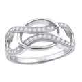 925 Sterling Silver Womens Cubic-Zirconia Infinity Fashion Ring Size 9