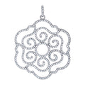 925 Sterling Silver Womens Cubic-Zirconia Nature Motif Charm Pendant