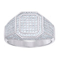 925 Sterling Silver White Mens Cubic-Zirconia Fashion Ring
