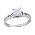 925 Sterling Silver Womens Cubic Zirconia Engagement Ring Size 8