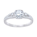 925 Sterling Silver Cubic Zirconia Size-6 Womens Anniversary Promise Wedding Band Engagement Ring