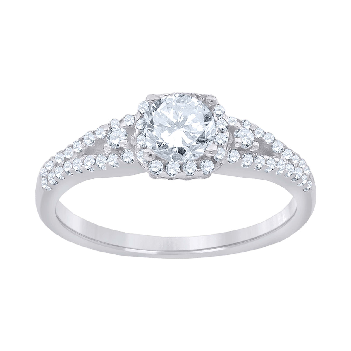 925 Sterling Silver Cubic Zirconia Size-6 Womens Anniversary Promise Wedding Band Engagement Ring