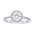 925 Sterling Silver Womens Cubic Zirconia Halo Ring Size 6