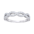 925 Sterling Silver Womens Cubic-Zirconia Infinity Fashion Ring Size 9
