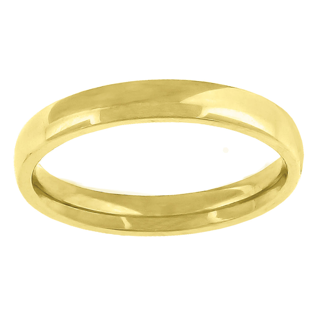 14K Gold Wedding Band Comfort-Fit 3mm-5