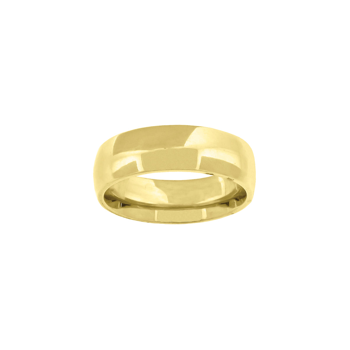 14K Gold Wedding Band Comfort-Fit 6mm-6
