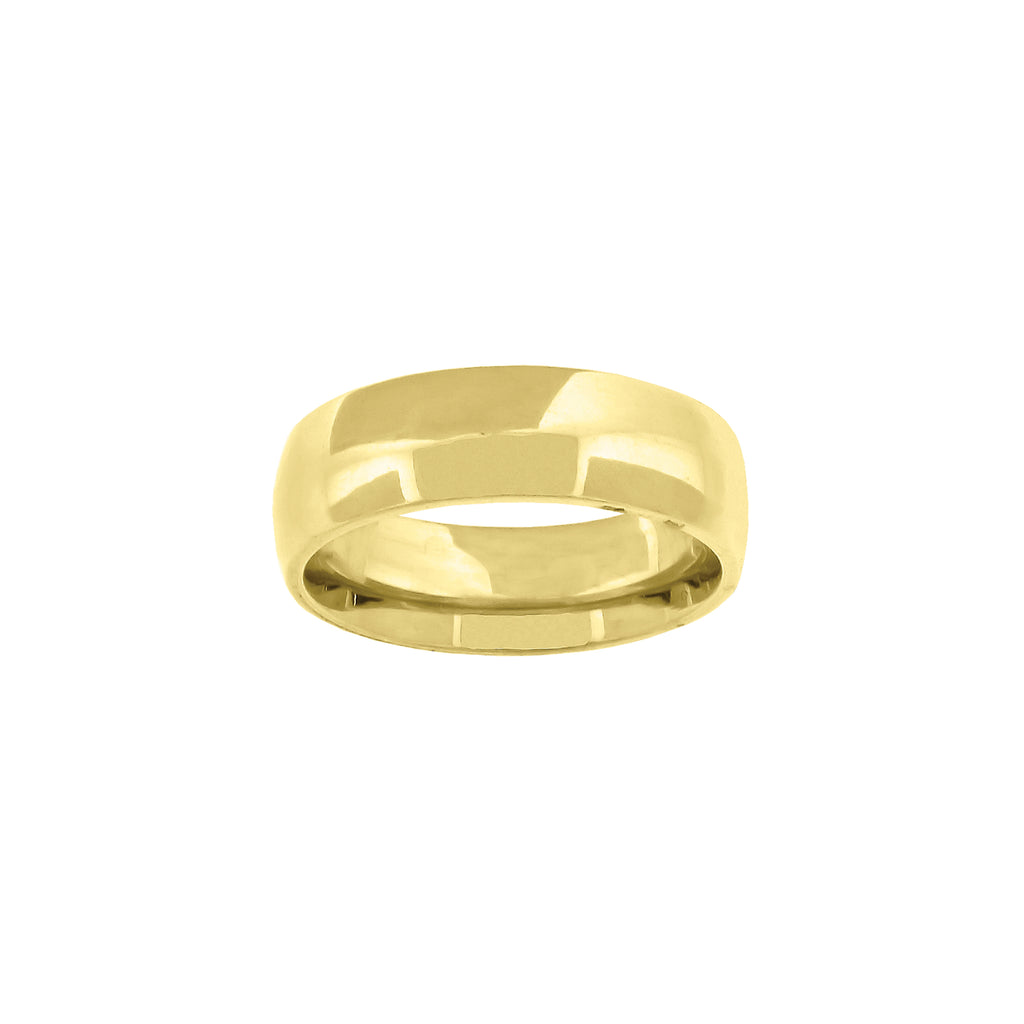 14K Gold Wedding Band Comfort-Fit 6mm-9