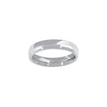 14K White Gold Wedding Band Comfort-Fit 4mm-9