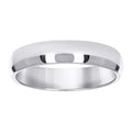 14K White Gold Wedding Band Comfort-Fit 5mm-12