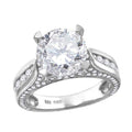 925 Sterling Silver Womens Cubic Zirconia Engagement Ring Size 8
