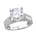 925 Sterling Silver Womens Cubic Zirconia Engagement Ring Size 9