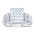 925 Sterling Silver Womens Cubic Zirconia Cinderella Ring Size 11