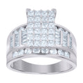925 Sterling Silver Womens Cubic Zirconia Cinderella Ring Size 6