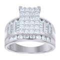 925 Sterling Silver Womens Cubic Zirconia Cinderella Ring Size 9