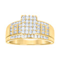 925 Sterling Silver Yellow-Tone Womens Cubic Zirconia Cinderella Ring Size 7