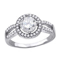 925 Sterling Silver Womens Cubic Zirconia Fancy Ring Size 9