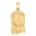 10K Yellow Gold Mens Jesus Religious Charm Pendant