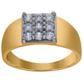 10K Two-Tone Gold Cubic Zirconia Baby Square Ring
