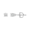 925 Sterling Silver Womens Cubic Zirconia Round Stud Earrings