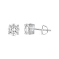 925 Sterling Silver Womens Cubic Zirconia Round Stud Earrings