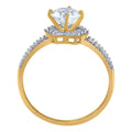 10K Two-Tone Gold Womens Cubic Zirconia Engagement Ring