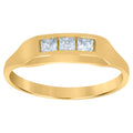 10K Yellow Gold Childs Princess Cut Cubic Zirconia CZ Baby Band Ring