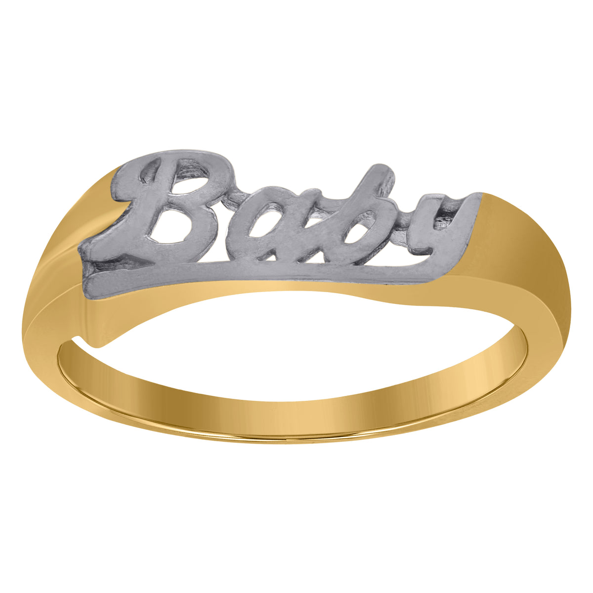 10K Two-Tone Gold Baby Ring