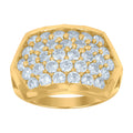 10K Two-Tone Gold Mens Cubic Zirconia Dc Engagement Ring