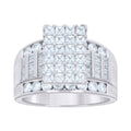 925 Sterling Silver Womens Cubic Zirconia Cinderella Ring