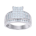 925 Sterling Silver Womens Cubic Zirconia Cinderella Ring Size 7