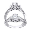 925 Sterling Silver Womens Cubic Zirconia Engagement Ring