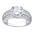 925 Sterling Silver Womens Cubic Zirconia Engagement Ring Size 7