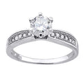 925 Sterling Silver Womens Cubic Zirconia Fashion Migraine Engagement Ring Size 8