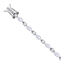 925 Sterling Silver Womens Marquise Cubic Zirconia Link Bracelet