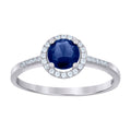 925 Sterling Silver Womens Royal Blue Cubic Zirconia Fashion Ring Size 8