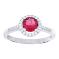 925 Sterling Silver Womens Red Cubic Zirconia Fashion Ring Size 9