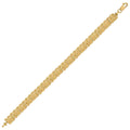 10K Two-Tone Gold Womens Mesh Link Bracelet Size 8 Inches