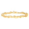 10K Yellow Gold Womens Link Fashion 7" Bracelet