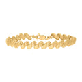 10K Yellow Gold Womens Link Bracelet Size 8 Inches