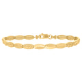 10K Yellow Gold Womens Infinity Link Bracelet Size 8 Inches