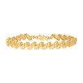 10K Yellow Gold Womens Link Bracelet Size 7 Inches